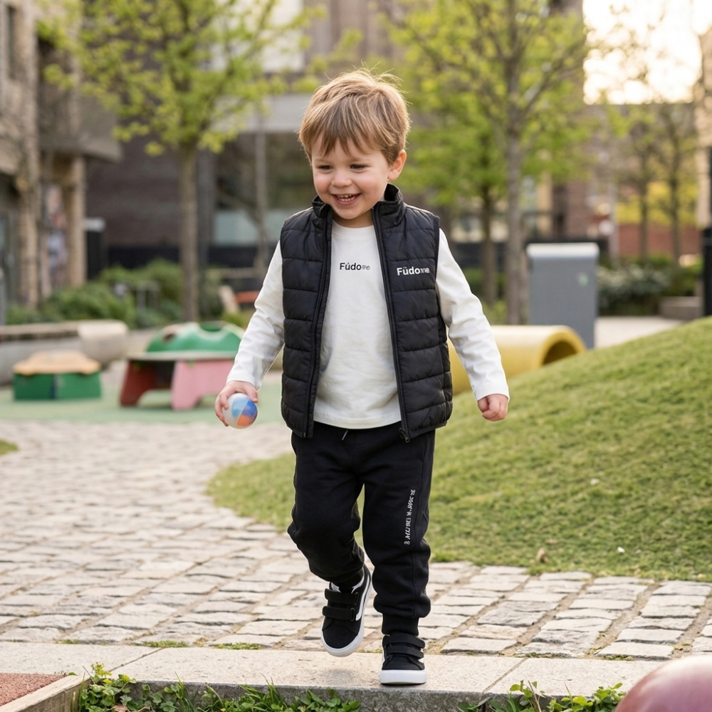 G11321TOD: Boys Quilted Gilet, Top & Jog Pant Outfit (2-4 Years) G11321TOD: Boys Quilted Gilet, Top & Jog Pant Outfit (2-4 Years)