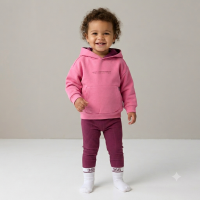 G11604INF: Baby Girls Hoodie, Rib Legging & Socks Outfit (12-24 Months)