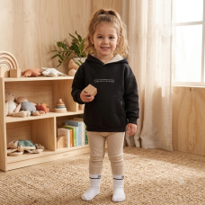 G11606TOD: Girls Hoodie, Ribbed Legging & Socks Outfit (2-4 Years)