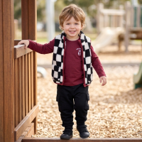 G11742TOD: Boys Borg Printed Gilet, Top & Jog Pant Outfit (2-4 Years)