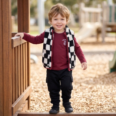 G11742TOD: Boys Borg Printed Gilet, Top & Jog Pant Outfit (2-4 Years)