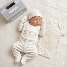 G12014NB: Baby Unisex Rocking Horse 6 Piece Mesh Bag Gift Set (NB-6 Months)