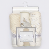 G12282: Baby Unisex Sheep 6 Piece Hooded Towels & Washcloths Bath Time Set