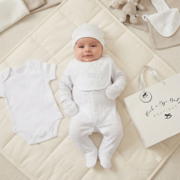 G12560NB: Baby Unisex "Little Star" 6 Piece Mesh Bag Gift Set (NB-6 Months)