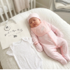 G12586NB: Baby Girls Bunny 6 Piece Mesh Bag Gift Set (NB-6 Months)