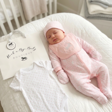 G12586NB: Baby Girls Bunny 6 Piece Mesh Bag Gift Set (NB-6 Months)