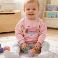 G12653INF: Baby Girls Interactive Sweatshirt & Legging Outfit (12-24 Months)