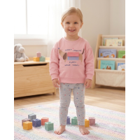G12653TOD: Girls Interactive Sweatshirt & Legging Outfit (2-4 Years)