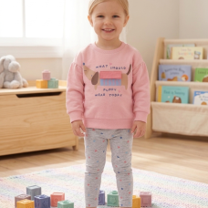 G12653TOD: Girls Interactive Sweatshirt & Legging Outfit (2-4 Years)