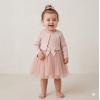 G12942INF: Baby Girls Mock Bolero Mesh Skirt Dress (6 Months - 3 Years)