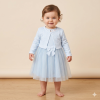 G12944INF: Baby Girls Mock Bolero Mesh Skirt Dress (6 Months - 3 Years)
