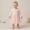 G12946INF: Baby Girls Mock Bolero Mesh Skirt Dress (6 Months - 3 Years)