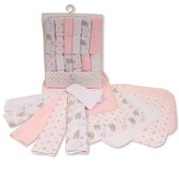 GP-25-1057P: Baby Wash Cloths 12-Pack - Pink