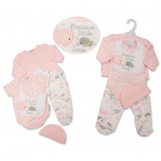 GP-25-1084: Baby Girls Quilted 5 Piece Gift Set - Precious Little Love (NB-6 Months)