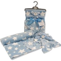 GP-25-1105: Baby Boys Bear Comforter & Wrap