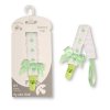 GP-25-1124SG: Baby Dummy Clip With Lace Band & Bow-Sage (0+ Months)
