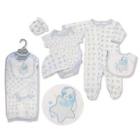 GP-25-1158: Baby Boys 5 Piece Gift Set - Safari (NB-6 Months)