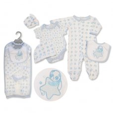 GP-25-1140: Baby Boys 5 Piece Gift Set - Panda (NB-6 Months)