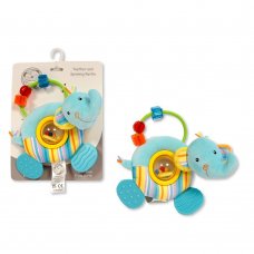 GP-25-1185: Baby Teether & Spinning Rattle - Elephant (0+ Months)