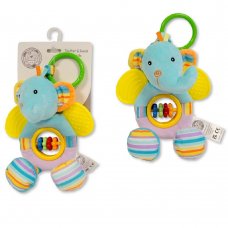 GP-25-1189: Baby Teether & Beads Rattle - Elephant (0+ Months)