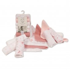 GP-25-1201: Baby Wash Cloths 12-Pack - Pink