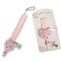 GP-25-1225P: Baby Teddy Dummy Clip- Pink (0+ Months)