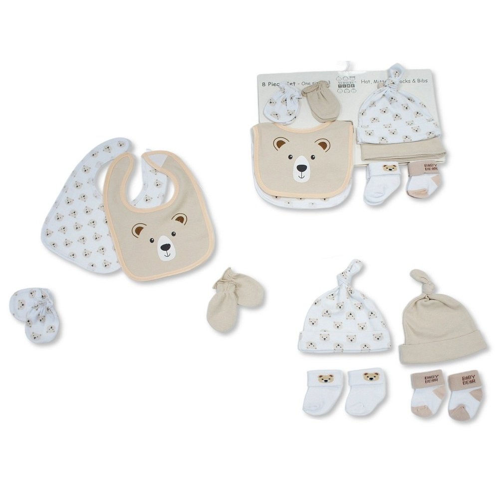 GP-25-1359: Baby Unisex 8 Piece Gift Set- Bear GP-25-1359: Baby Unisex 8 Piece Gift Set- Bear