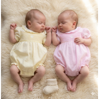 H12810: Baby Girls Smocked Romper (0-9 Months)