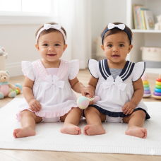 H12816INF: Baby Girls Dress, Pant & Headband Set (9-24 Months)