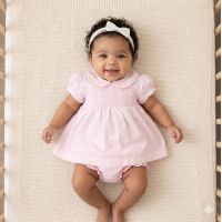 H12820INF: Baby Girls Dress, Pant & Headband Set (9-24 Months)