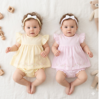 H12905INF: Baby Girls Dress, Pant & Headband Set (9-24 Months)