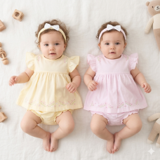 H12905INF: Baby Girls Dress, Pant & Headband Set (9-24 Months)