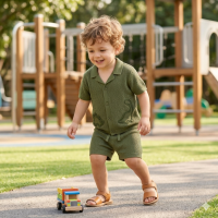H13283TOD: Boys True Knit Shirt & Shorts Outfit (2-4 Years)