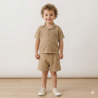 H13772TOD: Boys True Knit Shirt & Shorts Outfit (2-4 Years)