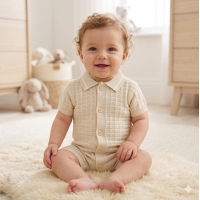 H13853: Baby Boys True Knit Romper (0-9 Months)