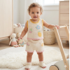 H13967INF: Baby Girls Fruit Crochet Applique True Knit Top & Shorts Outfit (9-24 Months)