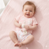 H14312NB: Baby Girls Bunny T-Shirt, Shorts & Plush Toy Set- Born In 2026 (0-9 Months)