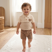 H14315TOD: Boys True Knit Polo Top & Shorts Outfit (2-4 Years)
