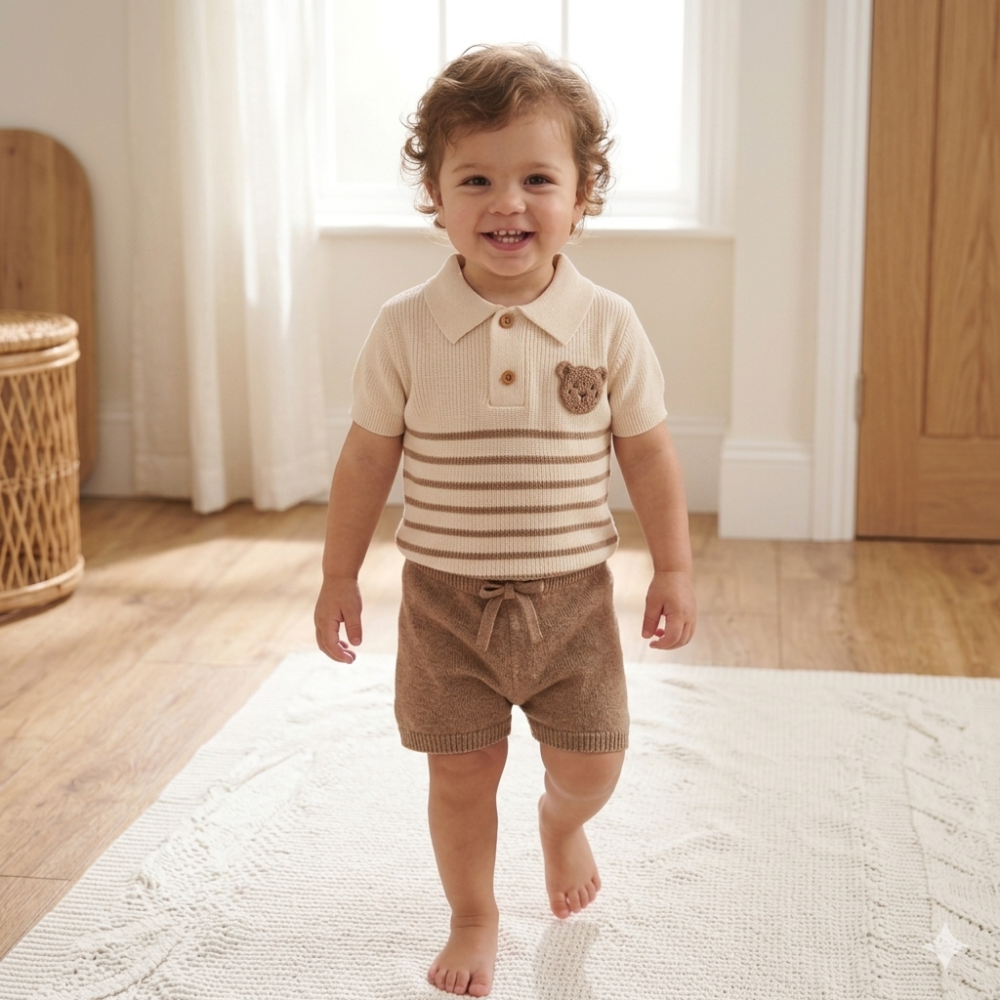 H14315TOD: Boys True Knit Polo Top & Shorts Outfit (2-4 Years) H14315TOD: Boys True Knit Polo Top & Shorts Outfit (2-4 Years)