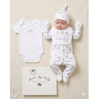 H14417NB: Baby Unisex "Little Bundle Of Joy" 6 Piece Mesh Bag Gift Set (NB-6 Months)