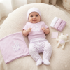 H14896NB: Baby Girls Bunny 10 Piece Mesh Bag Gift Set (NB-6 Months)