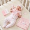 H14915NB: Baby Girls Bunny 10 Piece Mesh Bag Gift Set (NB-6 Months)