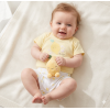 H14948NB: Baby Girls Lemon T-Shirt, Shorts & Plush Toy Set (0-9 Months)