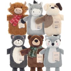 HWB241819: Hot Water Bottles with Novelty Cover - Assorted Snuggly Designs