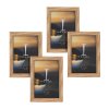 IF241: IFRAME SET OF 4 PHOTO FRAMES OAK 4" X 6"