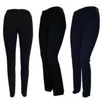 Girls/Ladies Stretch Trousers with Concealed Zip - Navy