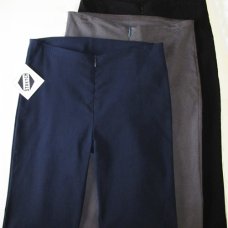 Girls/Ladies Stretch Trousers with Concealed Zip - Navy