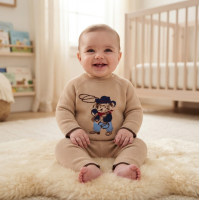 J15520: Baby Boys Knitted 2 Piece Outfit (0-12 Months)