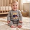 J15521: Baby Boys Knitted 2 Piece Outfit (0-12 Months)