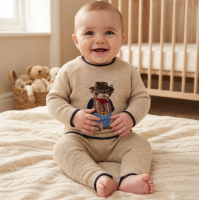 J15731: Baby Boys Knitted 2 Piece Outfit (0-12 Months)